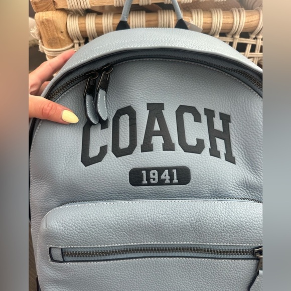 NWT Coach West Leather Backpack With Varsity - Picture 4 of 12